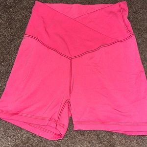 aerie pink biker shorts